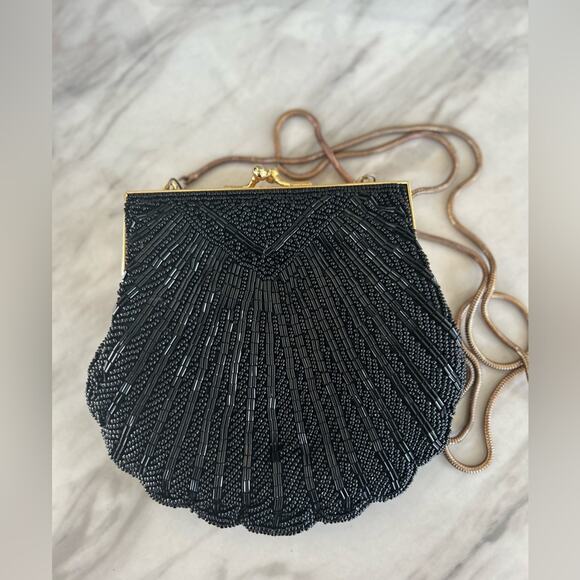 Elegant Black Beaded Mini Bag - Picture 1 of 7